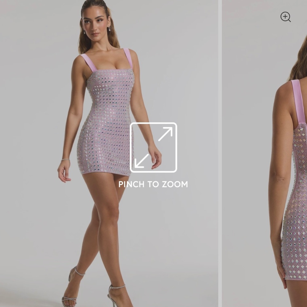 Pink mini dress